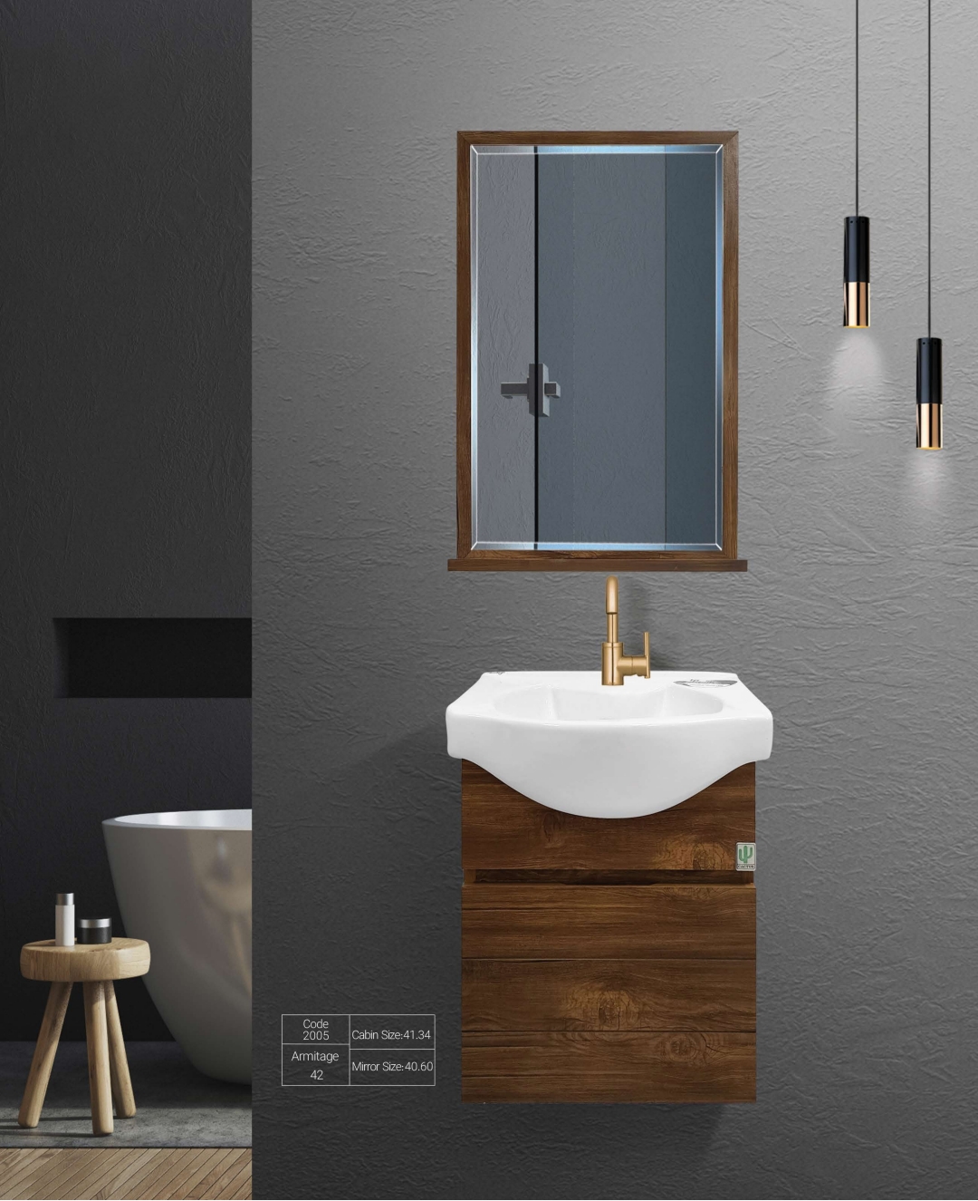 روشویی کابین آرمیتاژ سری وود کاکتوس