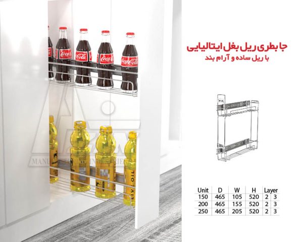 سبد جابطری ریل بغل ایتالیایی