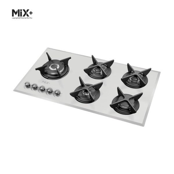 اجاق گار5 شعله ایتالیایی شیشه مشکی میکس پلاس کد 512G - تصویر 3