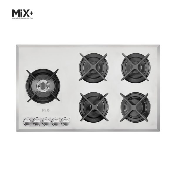 اجاق گار5 شعله ایتالیایی شیشه مشکی میکس پلاس کد 512G - تصویر 5