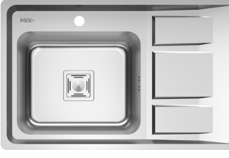 سینک توکار تک لگن میکس پلاس کد 6042 S45