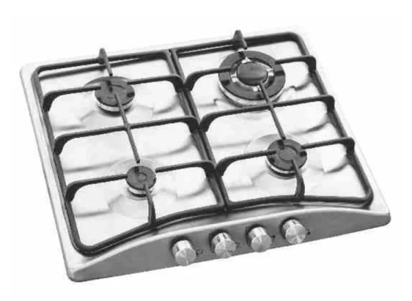 اجاق گاز4 شعله استیل اودکس کد 7004